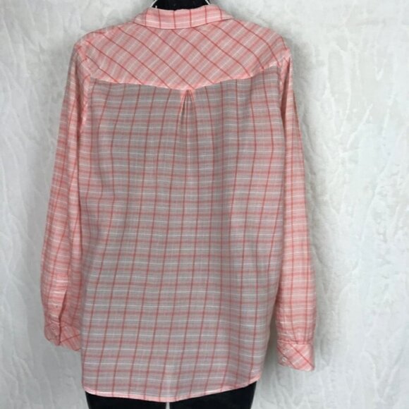 JOIE Plaid Western Style 100% Cotton Button  Down Shirt Size M - Picture 5 of 7